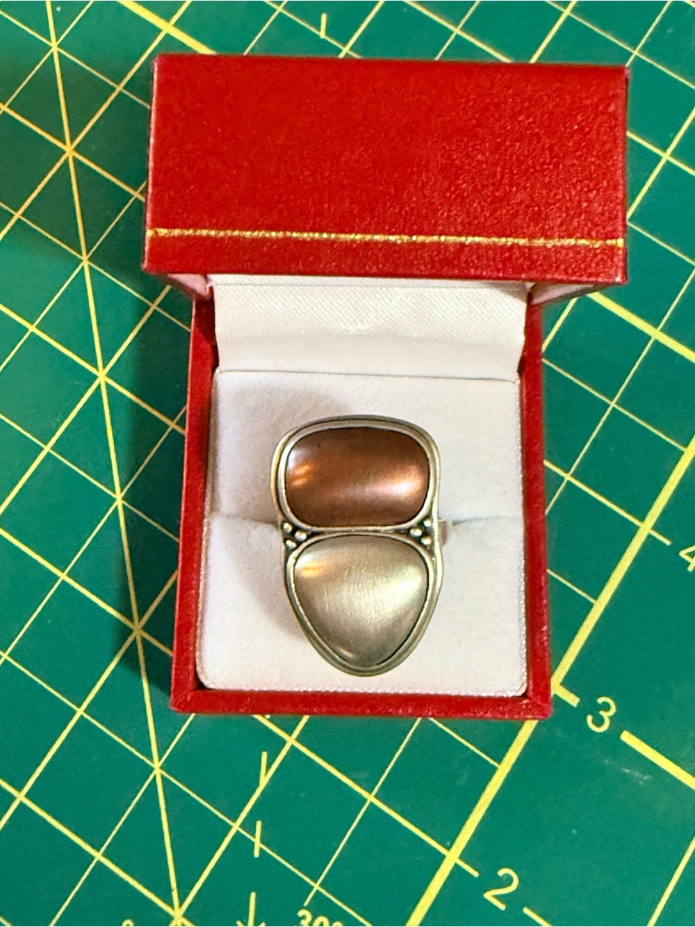 Silpada copper and Sterling Silver ring size 8